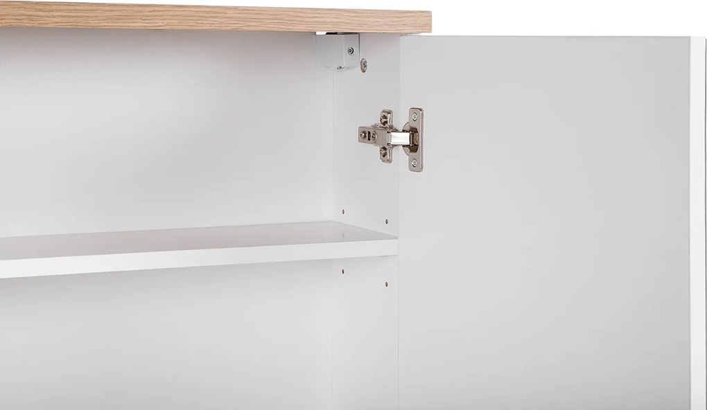 Wisząca szafka łazienkowa z lustrem 60 cm Bali 840, biała