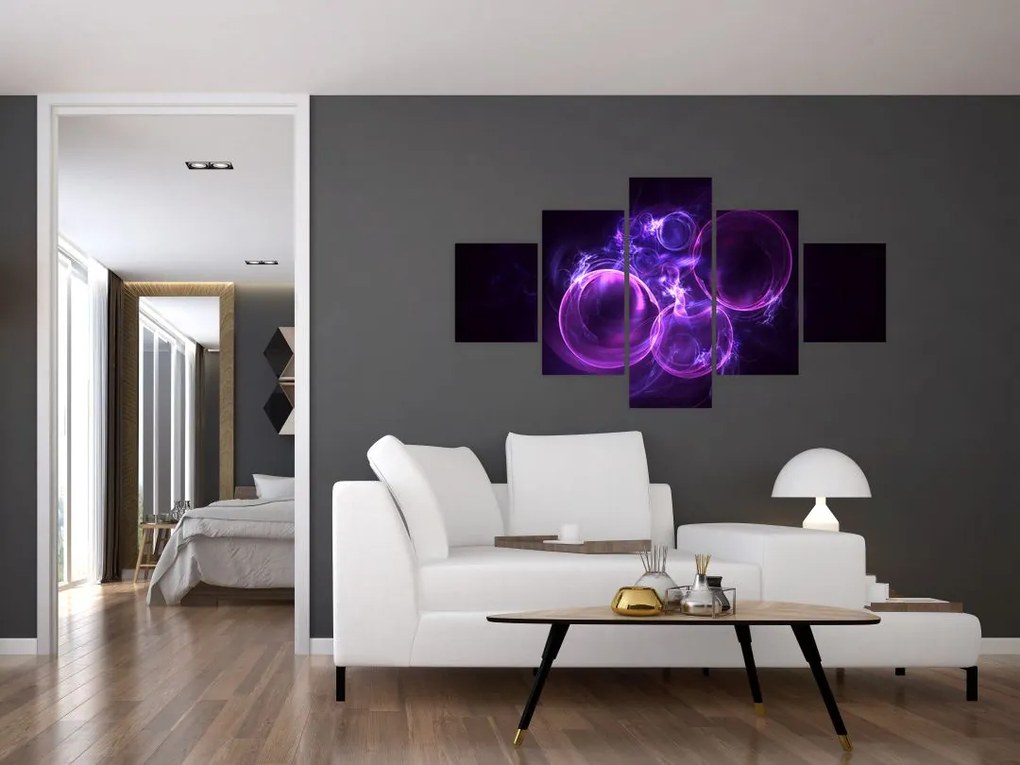 Abstrakcyjny obraz bąbelków (125x70 cm)