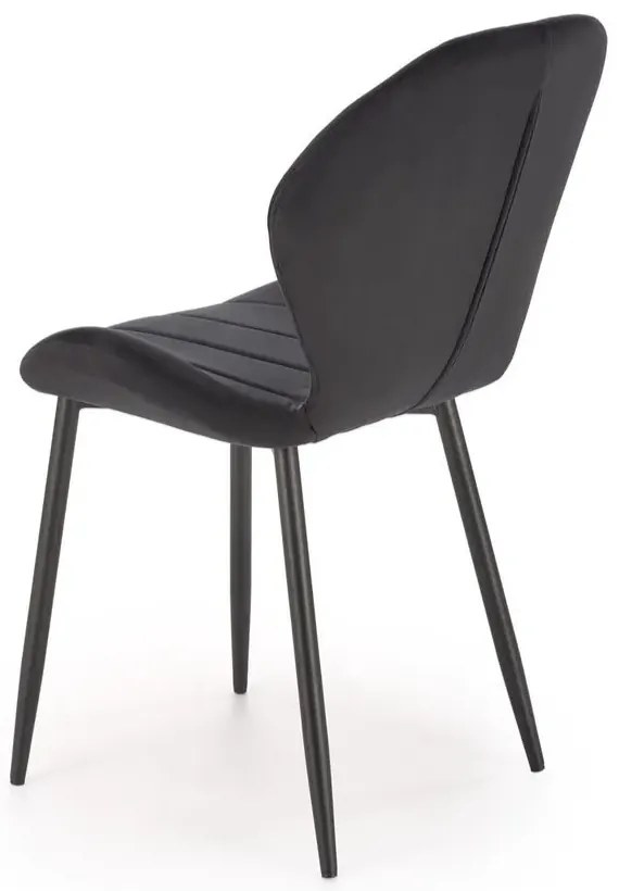 Krzesło tapicerowane K538 VELVET czarne HALMAR