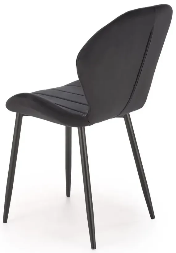 Krzesło tapicerowane K538 VELVET czarne HALMAR