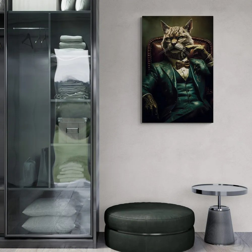 Obraz zwierzęcy gangsterski kocur