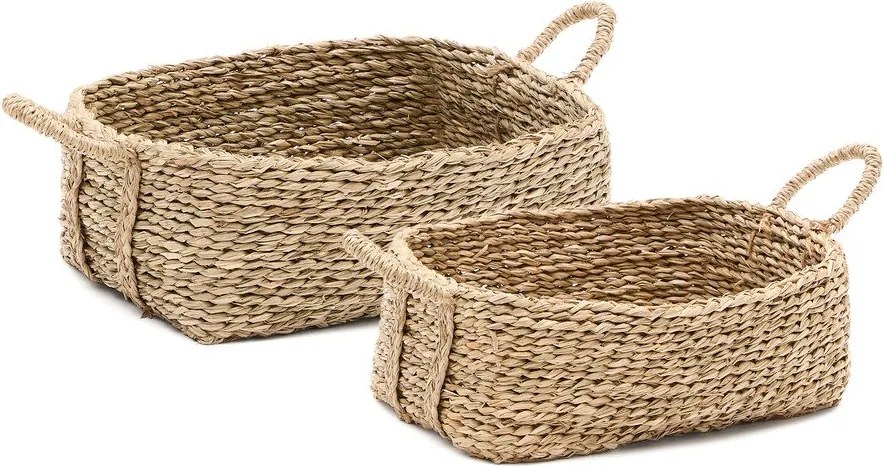 Koszyki z hiacyntu wodnego zestaw 2 szt. 34x24x19 cm Milly – Kave Home