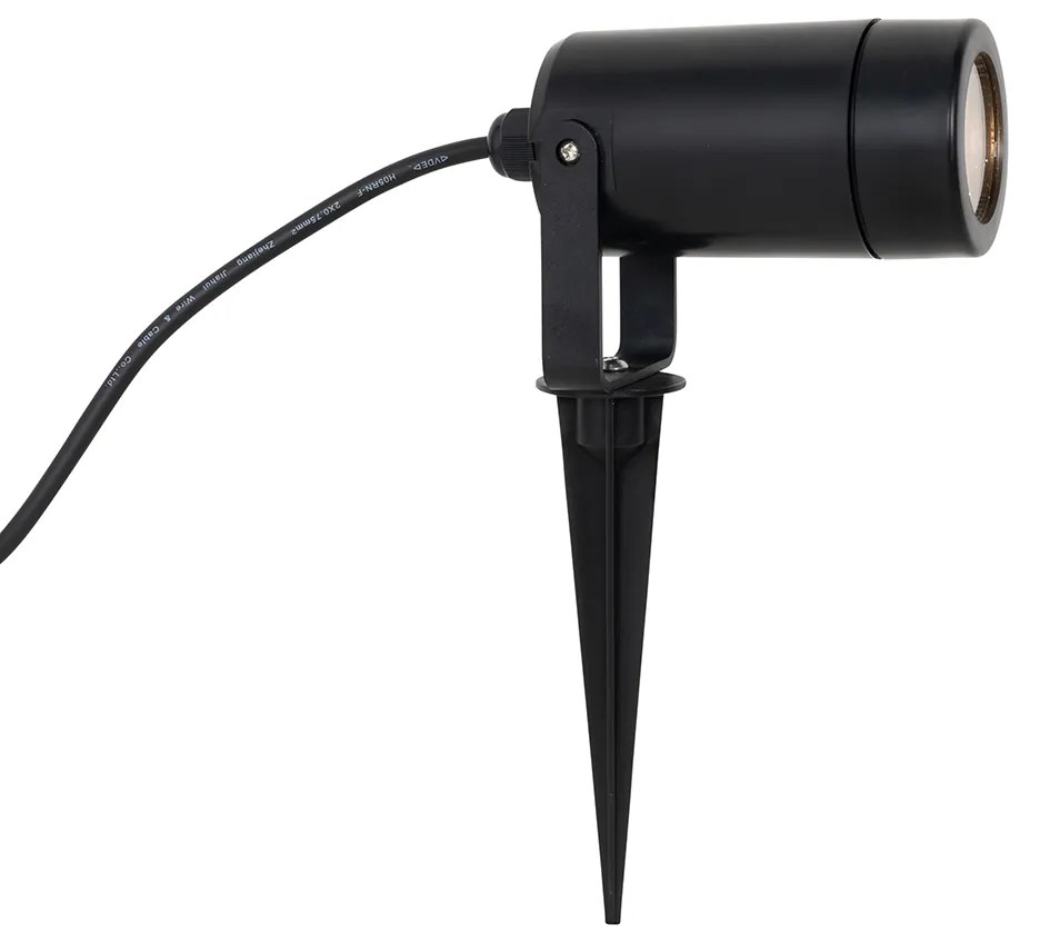 Zewnetrzna Regulowana czarna lampa kolcowa IP65 - Solo Eco Nowoczesny Oswietlenie zewnetrzne
