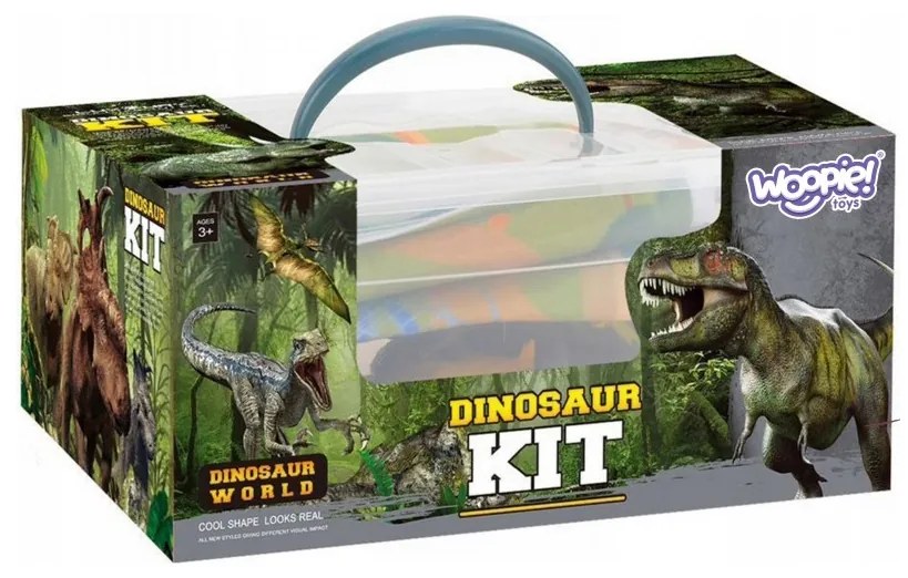 Woopie duży zestaw figurki dinozaury xxl + mata "prehistoryczny świat"