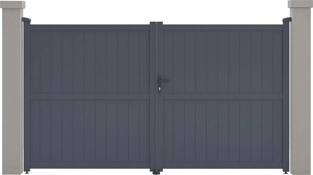Brama aluminiowa "Maurice" - 299.5 x 155.9 cm - Szara