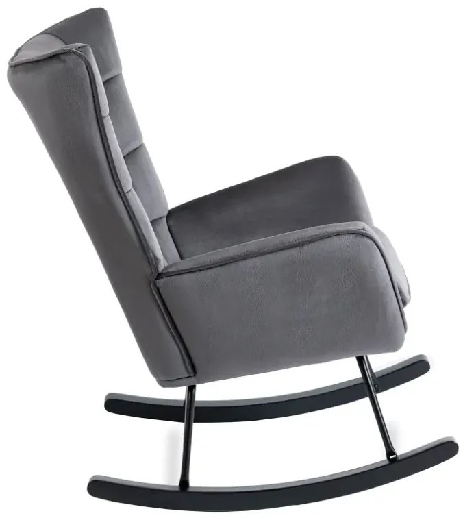 Szary nowoczesny fotel bujany L3-E83