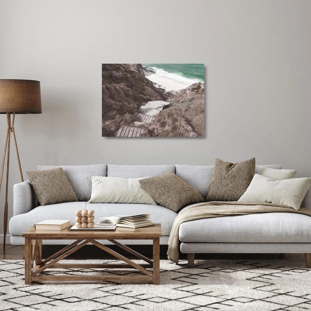Obraz na szkle - Podróż do Szmaragdowego Morza (70x50 cm)