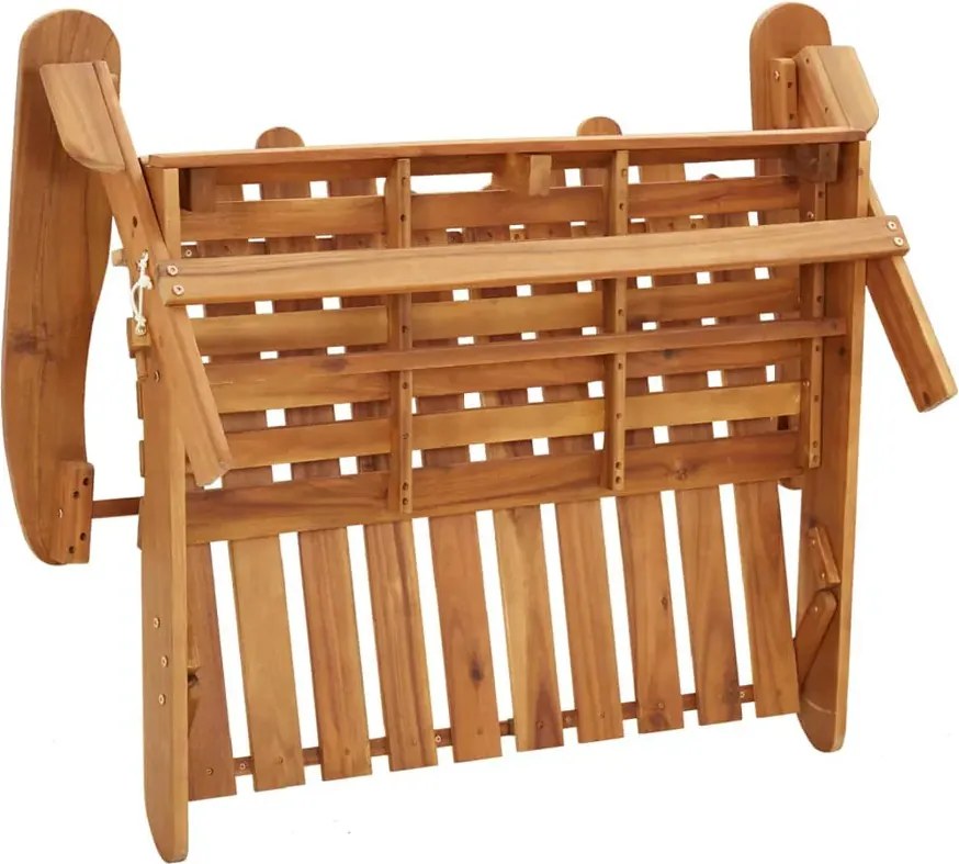 Drewniana ławka ogrodowa z oparciem kremowy E9-M29