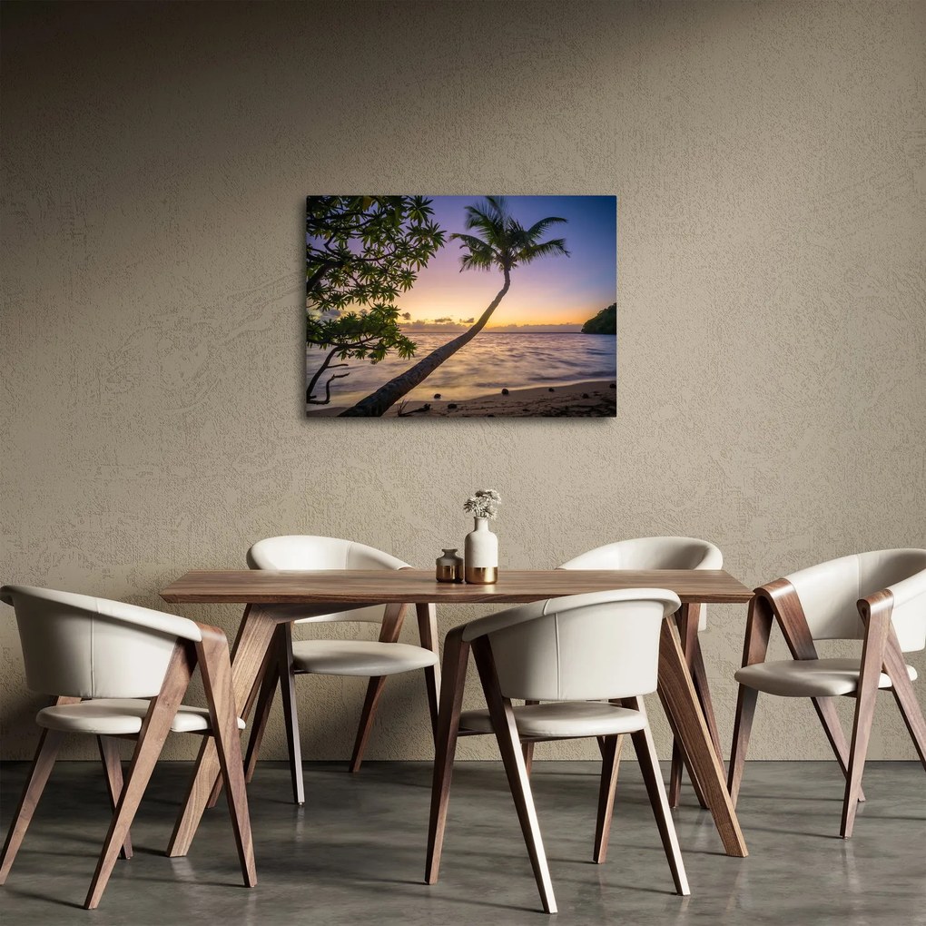 Obraz palmy na plaży (70x50 cm)