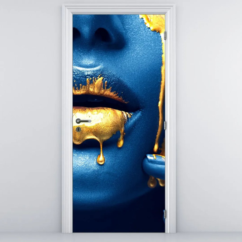 Fototapeta na drzwi - Ludzka twarz (95x205cm)