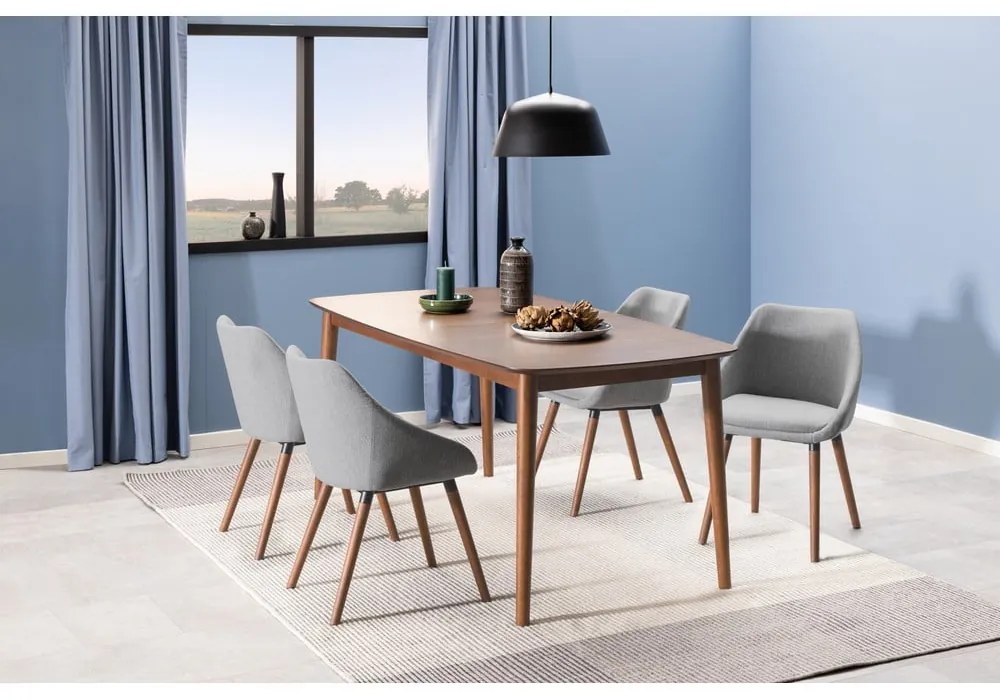 Rozkładany stół z dodatkowym blatem w dekorze orzecha 90x180 cm Montreux – Actona