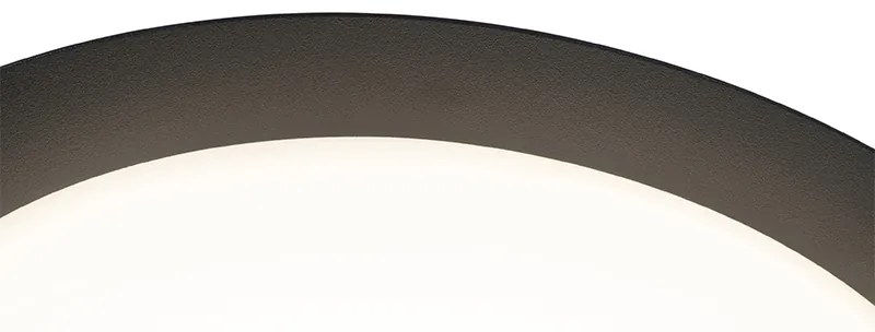 Zewnetrzna Nowoczesna lampa sufitowa czarna okrągła z wbudowanym LED IP44 - Lys Nowoczesny Oswietlenie zewnetrzne