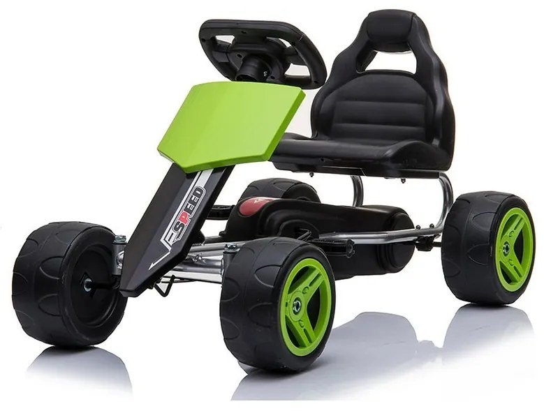Baby Mix Dziecięcy gokart na pedały Go-kartSpeedy, zielony