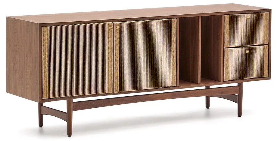 Brązowa niska komoda w dekorze orzecha 180x73 cm Elan – Kave Home