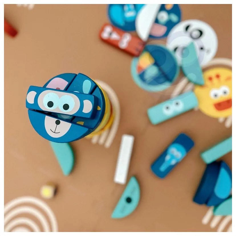 Tooky toy gra zręcznościowa klocki zwierzęta certyfikat fsc