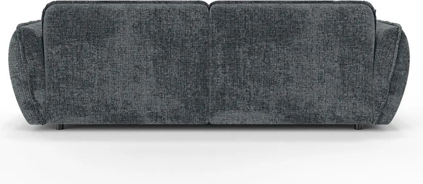 Ciemnoszary narożnik z tkaniny szenilowej (lewostronny/z szezlongiem) Nelia – Ropez