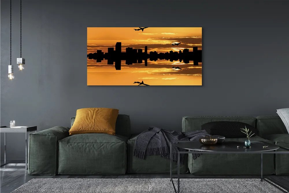 Duży obraz na płótnie Samoloty nad Słonecznym Miastem