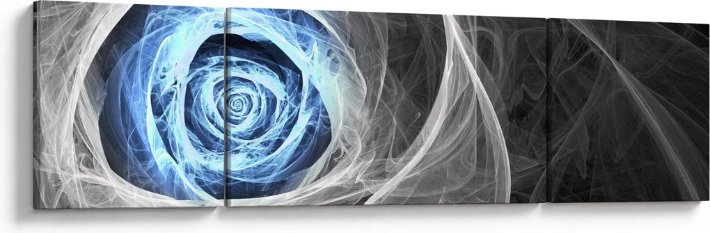 Obraz - Abstrakcyjny niebieski róż (170x50 cm)