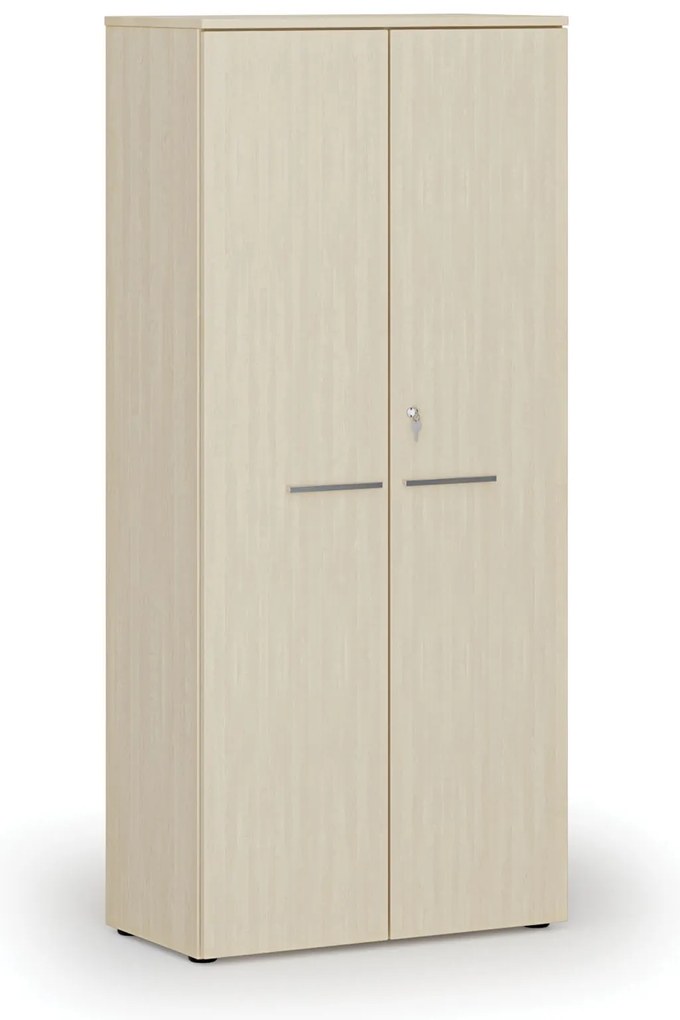 Szafa biurowa z drzwiami PRIMO WOOD, 800 x 420 x 1781 mm, brzoza