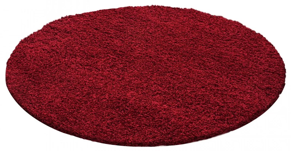 Dywan Shaggy Czerwony 160 cm x 160 cm koło