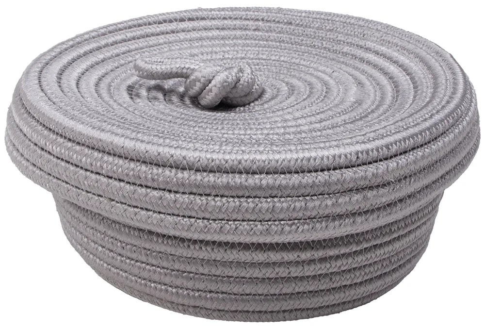 Koszyk pleciony z pokrywką Pojemnik z pokrywką szary VESSILO 020x025 inny