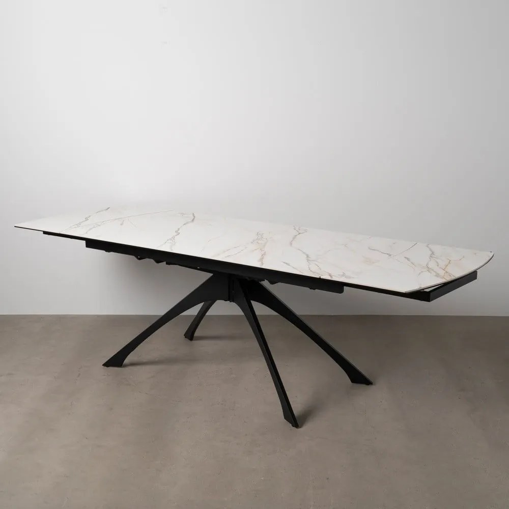 Rozkładany stół z dodatkowym blatem w dekorze marmuru 90x180 cm Rocía – Ixia