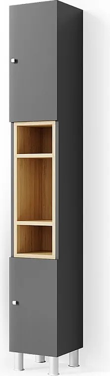 Szafka łazienkowa antracyt 30x30x190 aquis