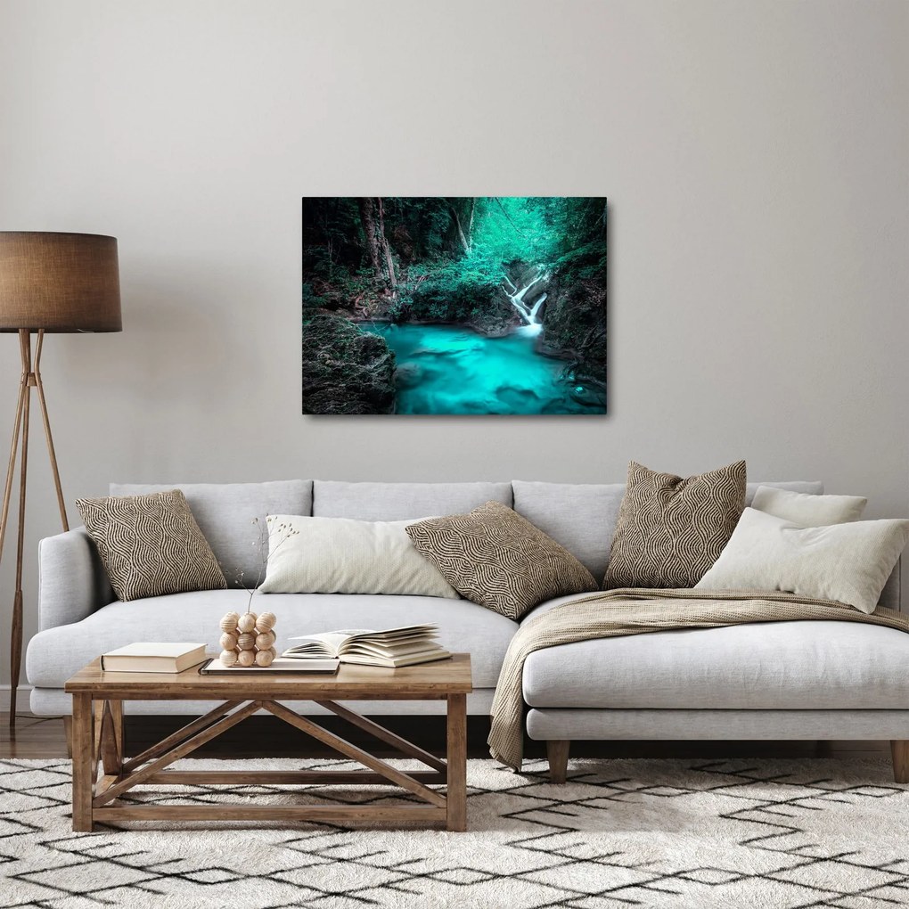 Obraz - Turkusowe jezioro (70x50 cm)