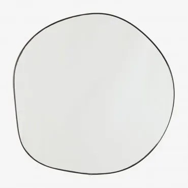 Nieregularne Lustro Ścienne 60x60 Cm Rasmus Czarna - Sklum