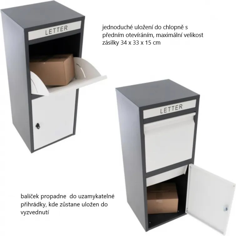 Skrzynka pocztowa na paczki i listy
