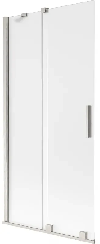 Mexen Velar parawan nawannowy 2-skrzydłowy rozsuwany 95 x 150 cm, szron, nikiel szczotkowany - 896-095-000-31-97