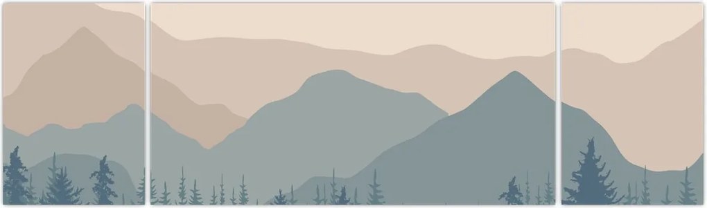 Obraz - Góry Turkusowe N⁰1 (170x50 cm)
