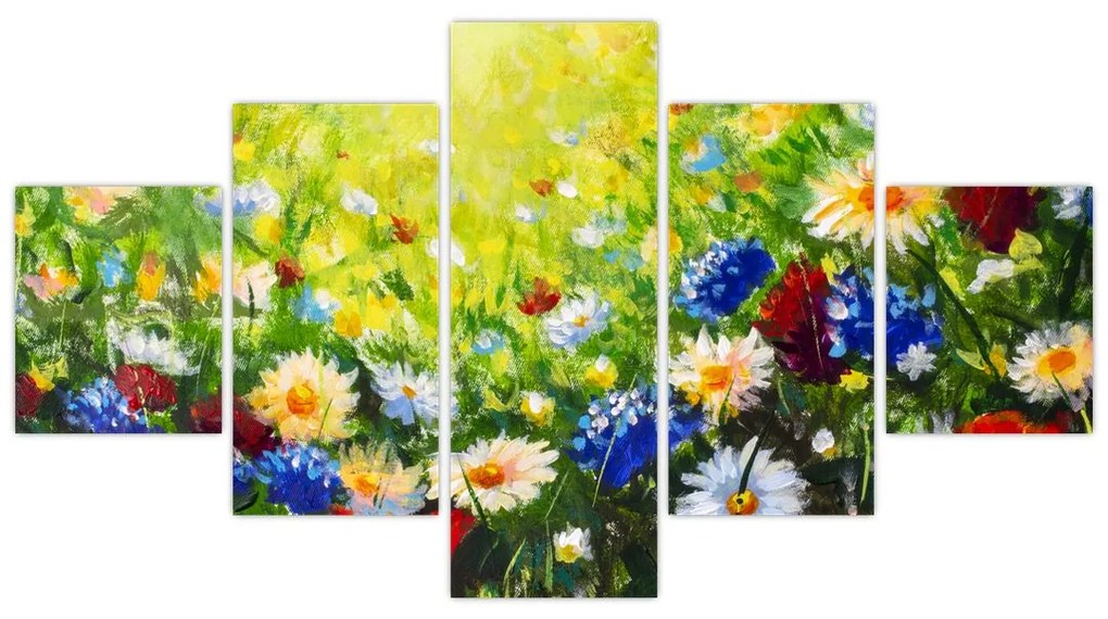 Obraz dzikich kwiatów (125x70 cm)