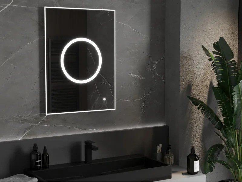 Mexen Koga lustro łazienkowe podświetlane 60 x 80 cm, LED 6000K, antypara - 9821-060-080-611-00