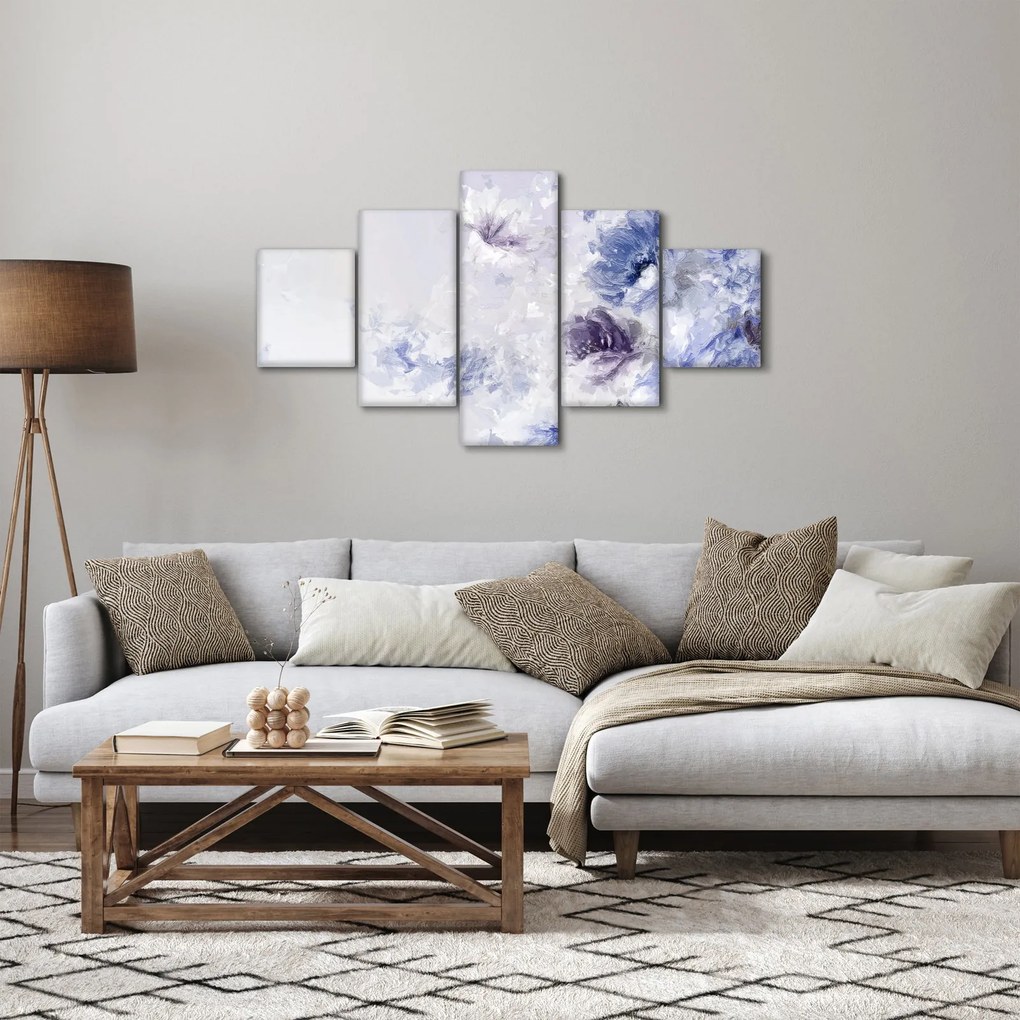 Obraz - Kwiaty, teksturowane malarstwo (125x70 cm)