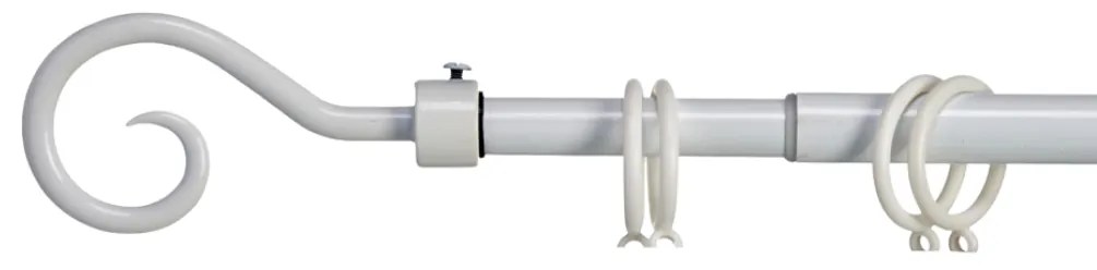 Biały metalowy karnisz VALANCE LOOP 120-210 cm