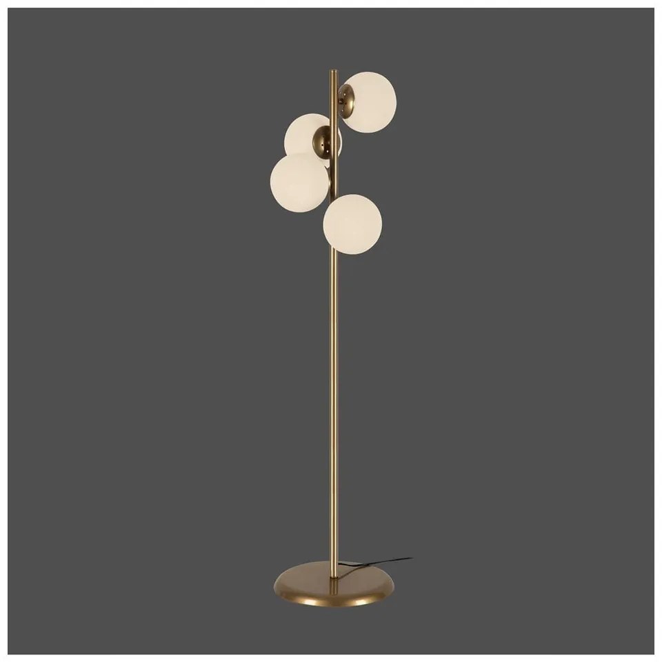 Lampa stojąca w kolorze złota Squid Lighting Owl, wys. 130 cm