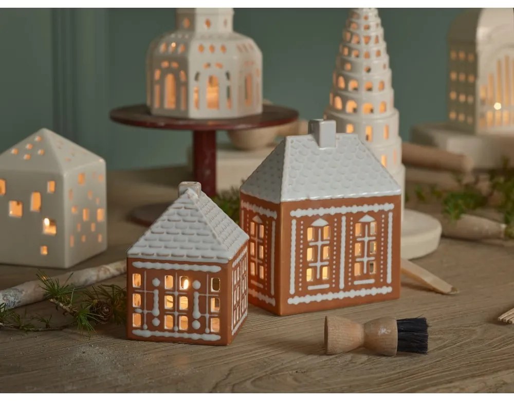 Kamionkowy świecznik na świeczkę typu tealight Gingerbread Lighthouse – Kähler Design