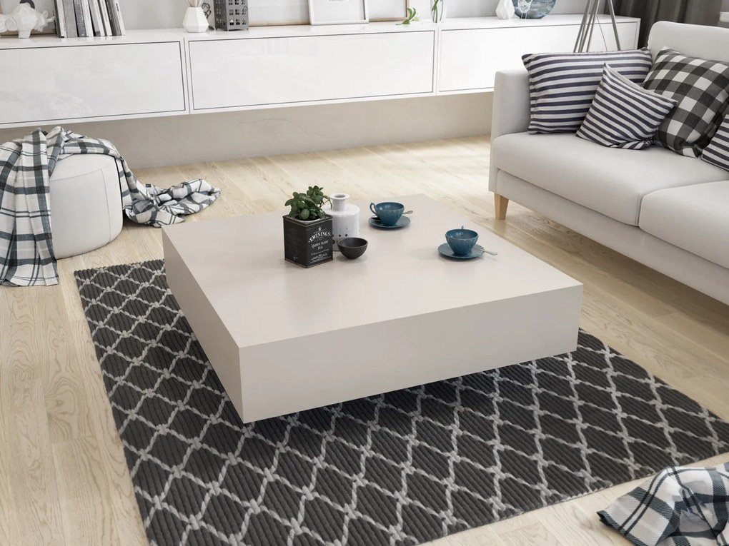 Kwadratowy stolik kawowy Iron, kaszmir