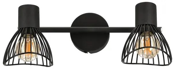 Czarna podwójna lampa sufitowa w stylu loft - V170-Merpix