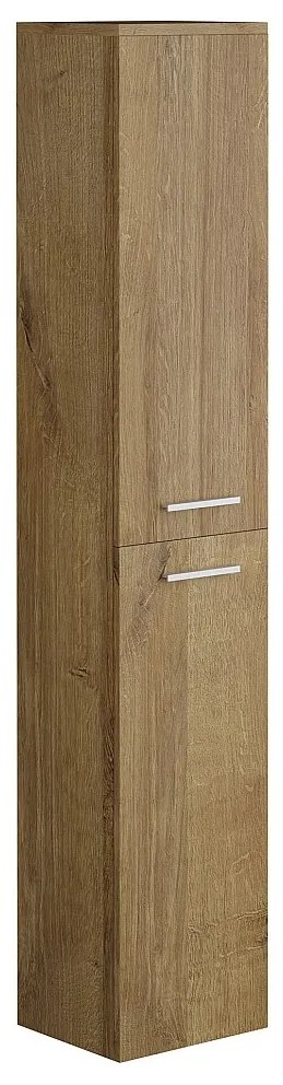 Wiszący słupek łazienkowy - 4 półki - Kolor jasny naturalny i biały - KAYLA