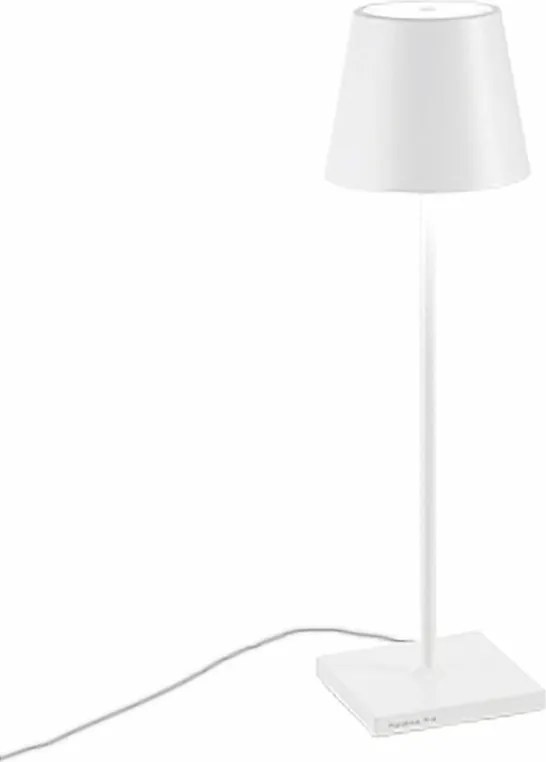 Lampa stołowa LED Poldina White 230V z możliwością ściemniania i wtyczką, 11x38 cm – nowoczesny design z aluminium