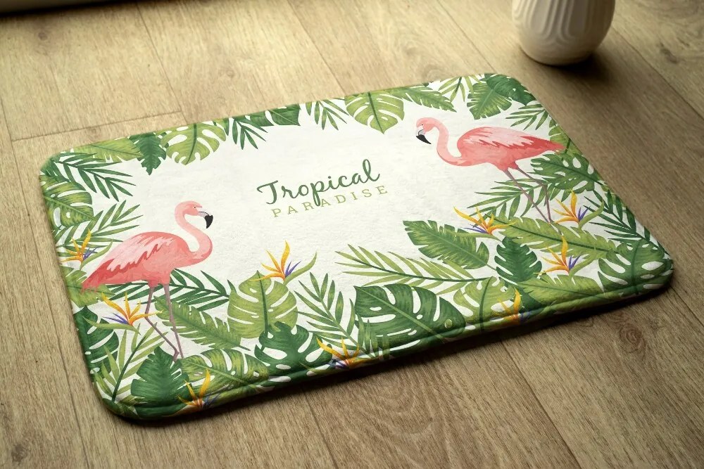 Dywanik do łazienki Dywanik do łazienki Ptaki Flamingi