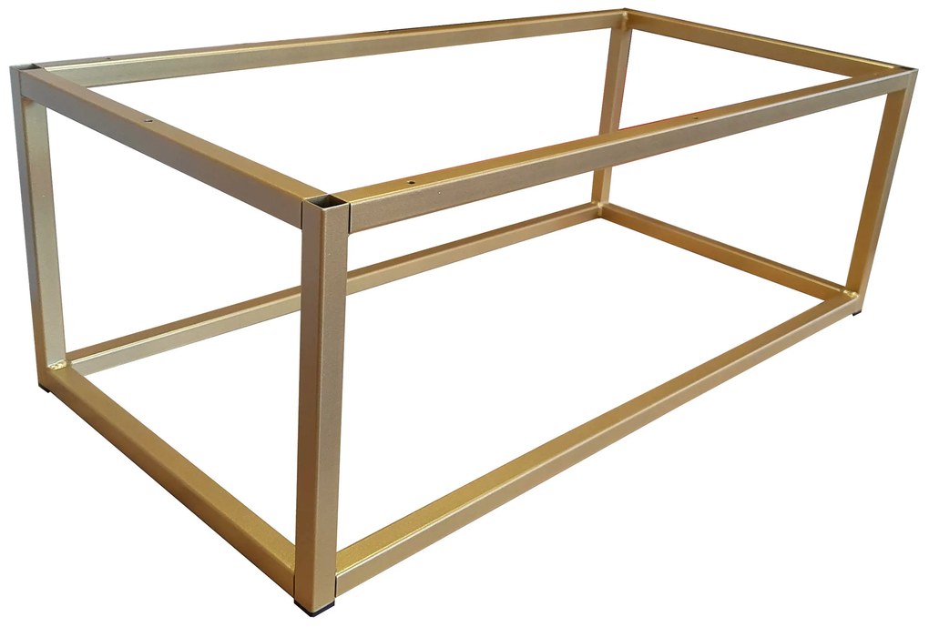 Ławka CHESTERFIELD LOFT podstawa złota pufa podnóżek MG31