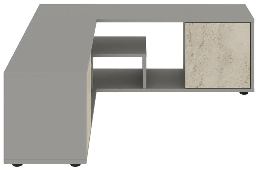 Szara szafka pod TV 125x40x120 cm Rosa – Kalune Design