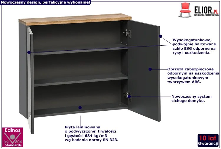 Szafka łazienkowa z lustrem M9-C52
