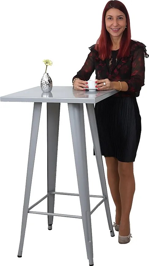 Metalowy stolik barowy MCW-A73,  szary