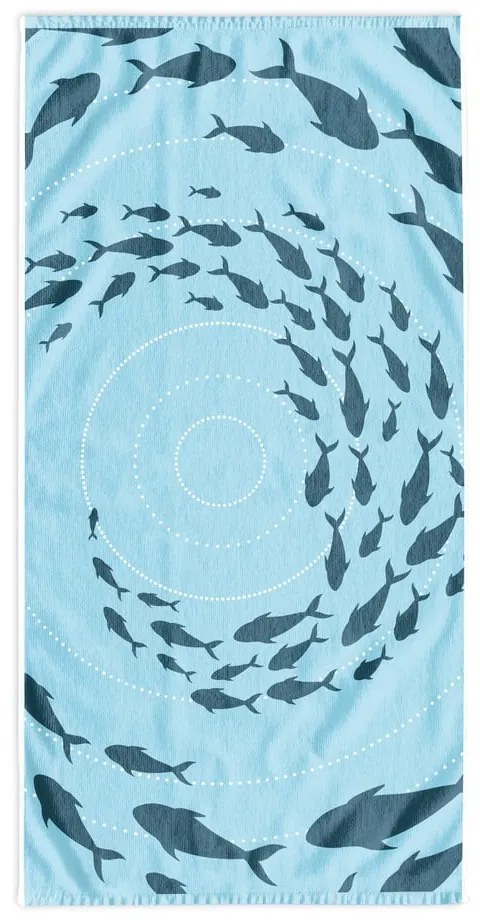 Niebieski ręcznik plażowy 90x180 cm Shoal – DecoKing