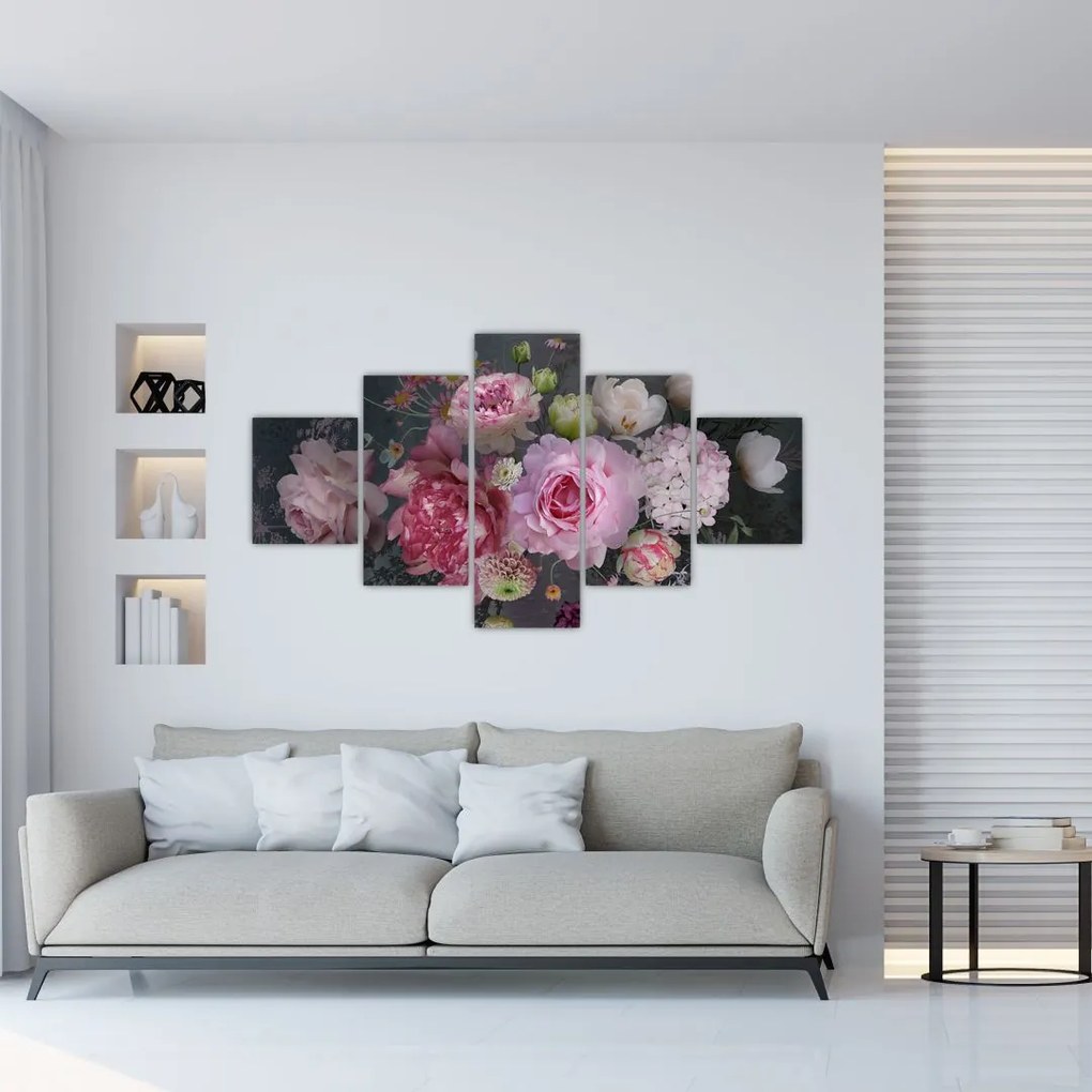 Obraz - Kwiaty ogrodowe (125x70 cm)