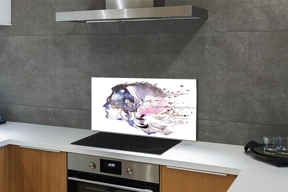 Szklany Panel Malarski Portret Twarzy